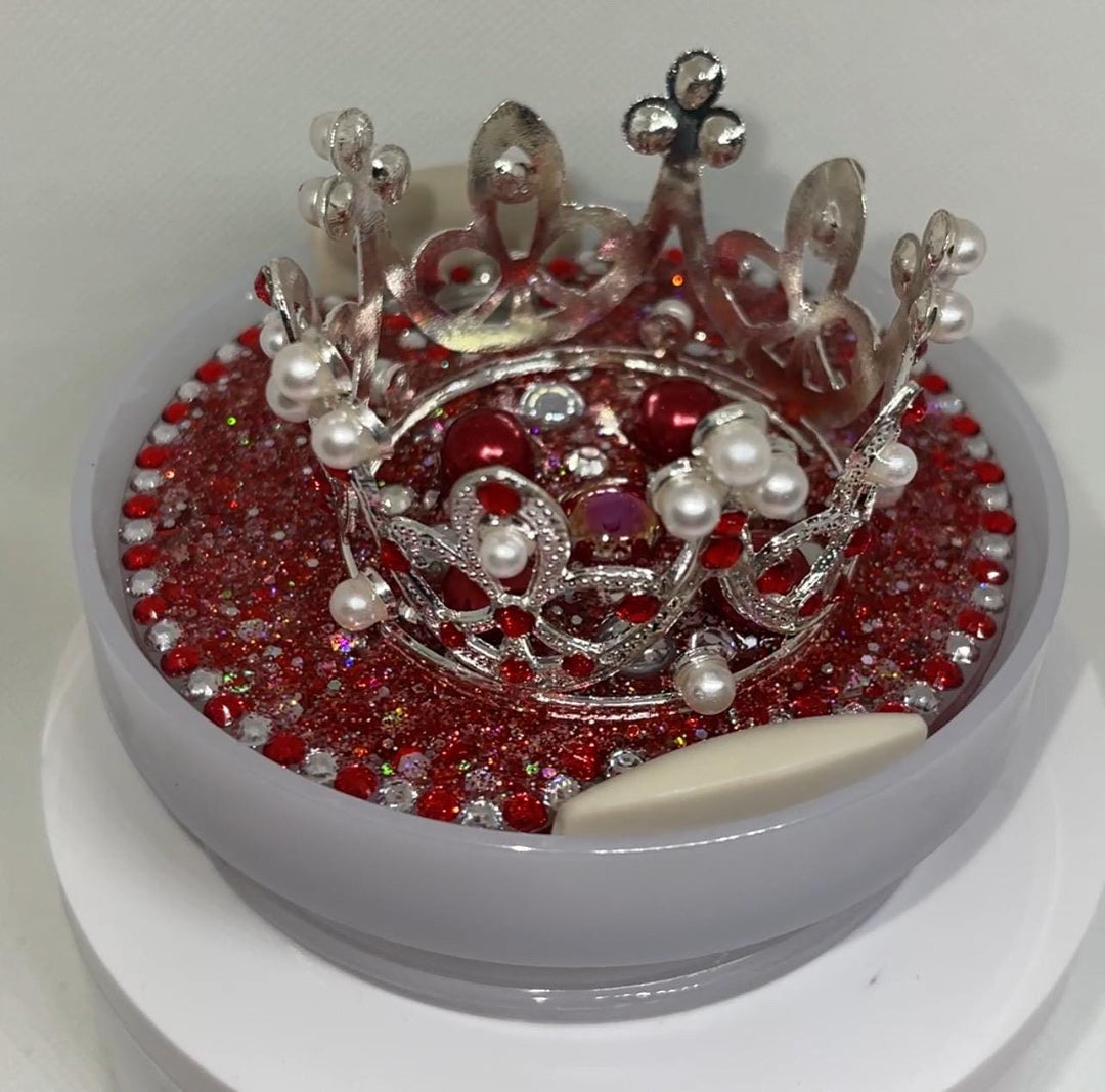 Christmas Rhinestone Crown 40 & 30 oz Stanl ey Topper, Queen Bling, Rhinestones, decorative lid, unique gift LIMITED QUANTITY Best Seller