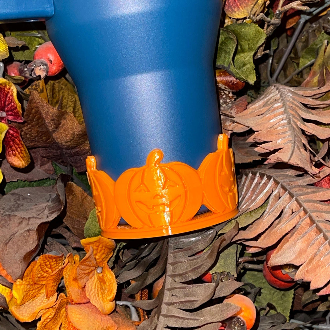 Halloween Pumpkin Tumbler Boot, Tumbler Boot Sleeve, Festive Tumbler Accessories for 30 and 40 oz Tumblers, Unique Gift