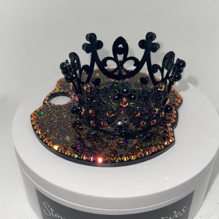 Halloween Rhinestone Crown 40 & 30 oz Topper, Queen Bling, Rhinestones, decorative lid, unique gift LIMITED QUANTITY Best Seller