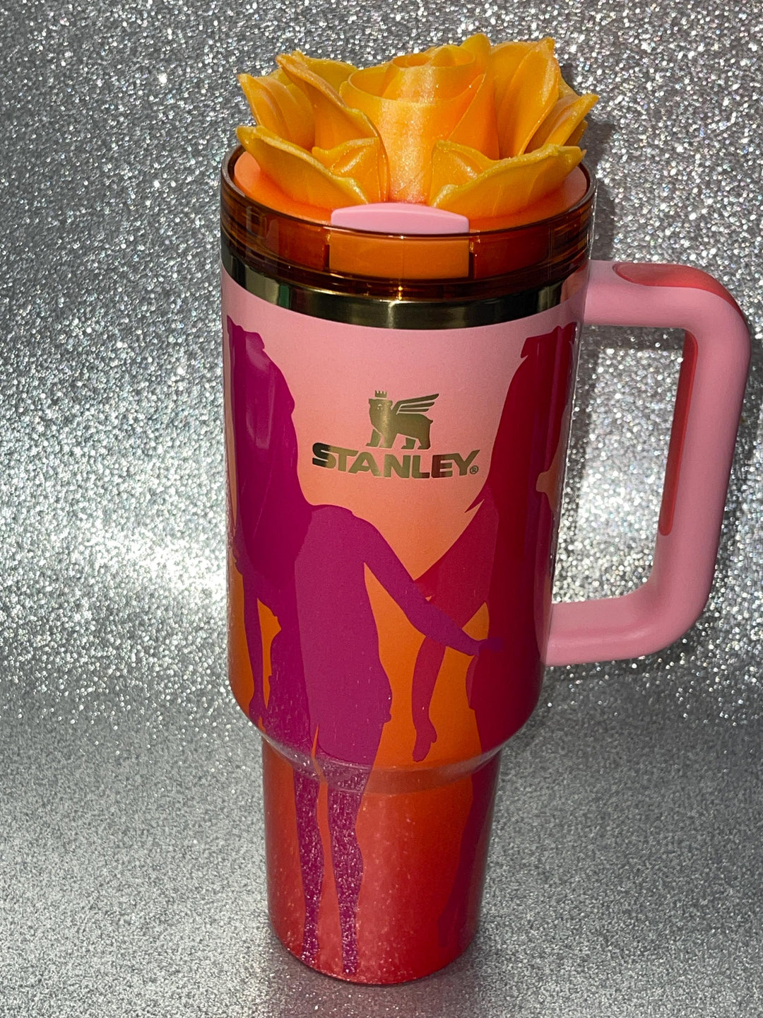 3D Rose Tumbler Topper that fit the new Twist n Turn or Moolah Kicks lids, Rose tumbler topper, 3D Decorative Lid