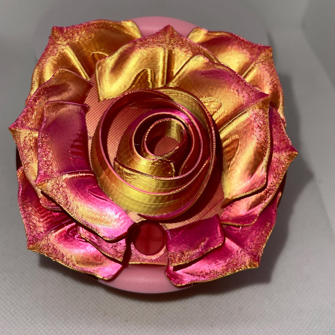 3D Rose Tumbler Topper that fit the new Twist n Turn or Moolah Kicks lids, Rose tumbler topper, 3D Decorative Lid