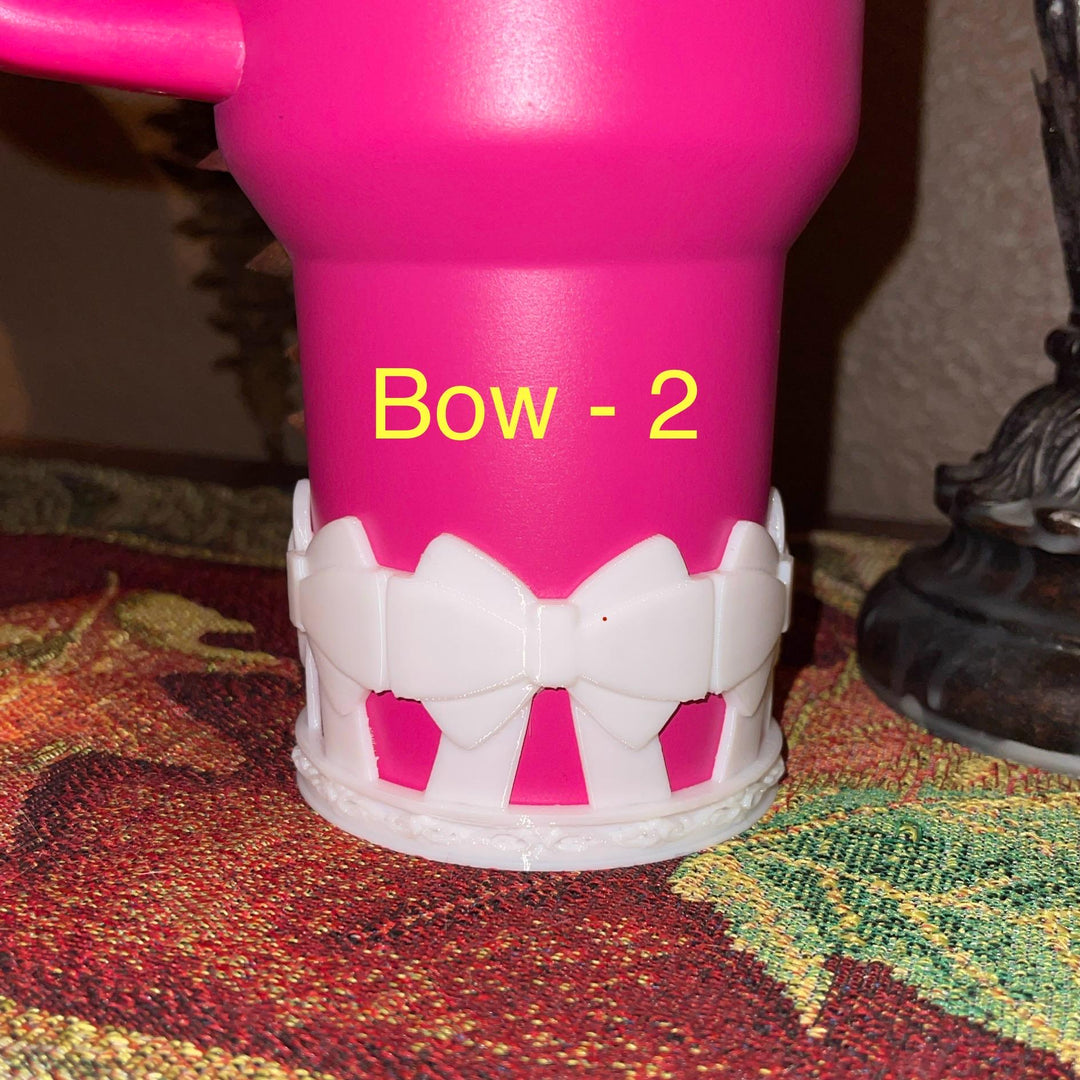 Ribbon Bow Tumbler Boot, Tumbler Boot Sleeve, Princess Bow, for Love Shack Fancy Stanley Tumbler, Protective Sleeve, winter ice alpine blue