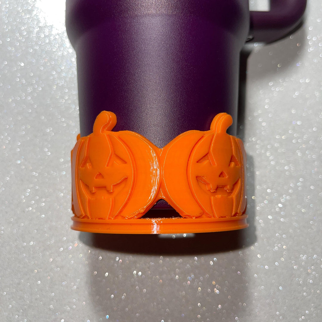 Halloween Pumpkin Tumbler Boot, Tumbler Boot Sleeve, Festive Tumbler Accessories for 30 and 40 oz Tumblers, Unique Gift