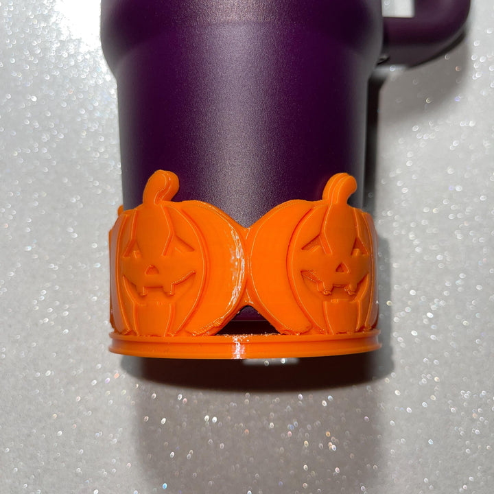 Halloween Pumpkin Tumbler Boot, Tumbler Boot Sleeve, Festive Tumbler Accessories for 30 and 40 oz Tumblers, Unique Gift