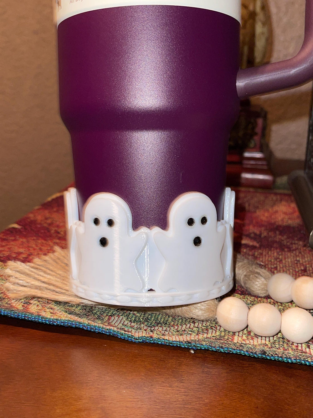 Halloween Rhinestone Ghost Tumbler Boot, Halloween Tumbler Sleeve, Festive Tumbler Accessories for 30 and 40 oz Tumblers, Unique Gift