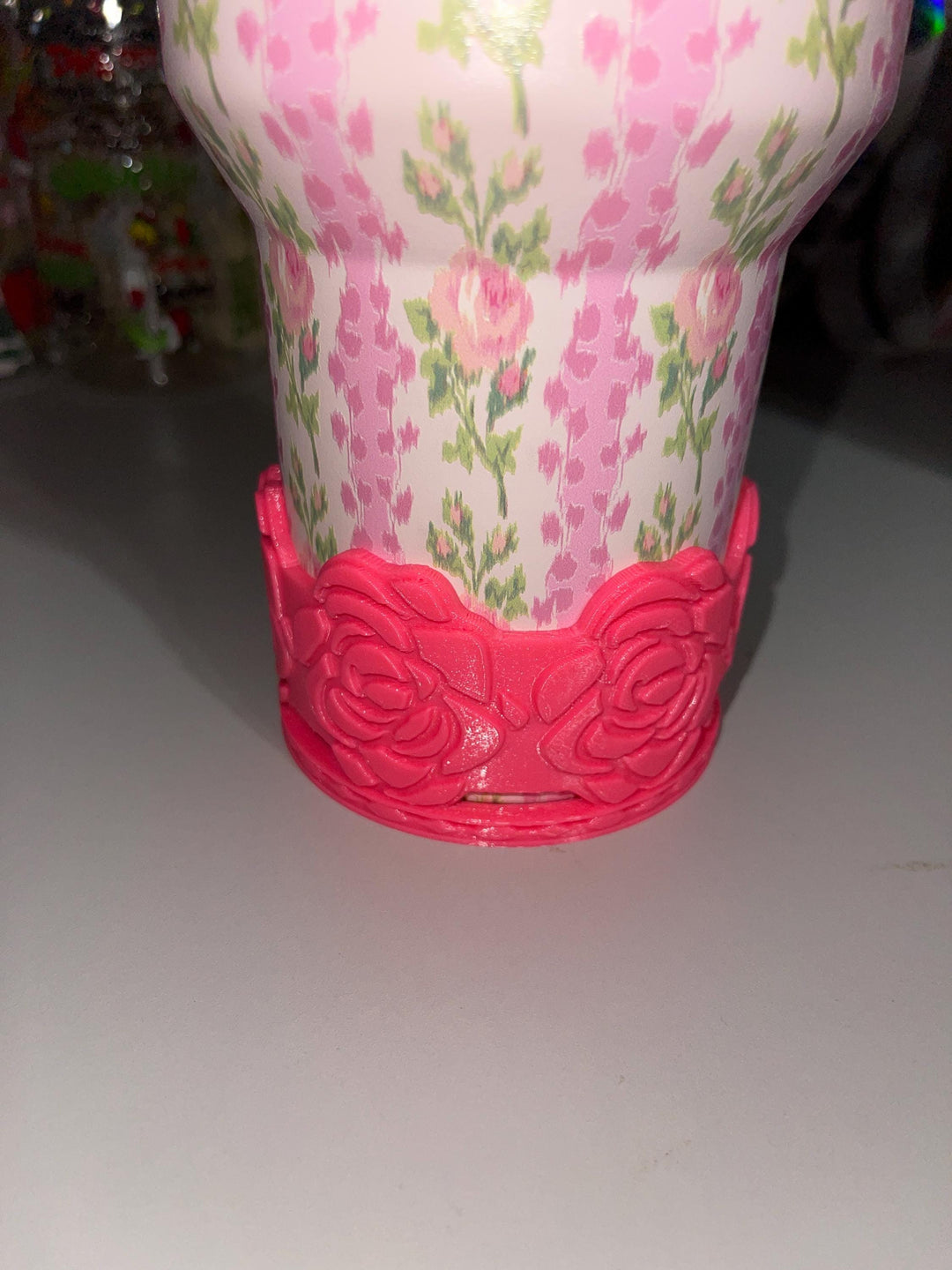 2D Rose Tumbler Boot, Tumbler Boot Sleeve, Princess Rose, Fit's Love Shack Fancy Stanley, Silicone Boot, Protective Sleeve, HOT SELLER