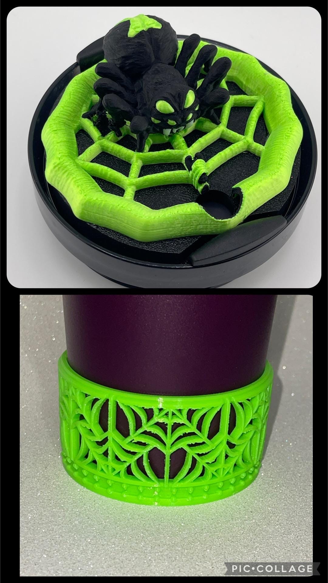 Halloween Spiderweb Tumbler Topper and Boot, Halloween Tumbler Sleeve, Accessories that fit your 30 and 40 oz Stanley, Unique Gift