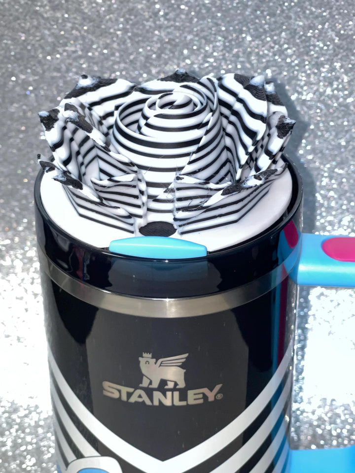 3D Rose Tumbler Topper that fit the new Original lids, Rose tumbler topper, 3D Decorative Lid