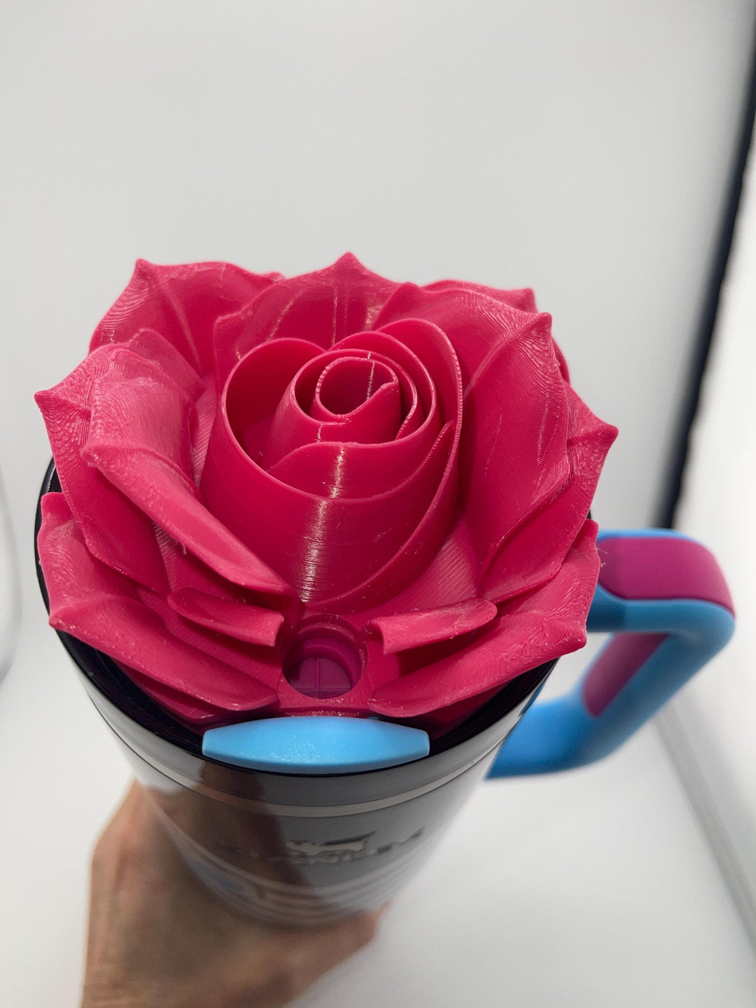 3D Rose Tumbler Topper that fit the new Original lids, Rose tumbler topper, 3D Decorative Lid