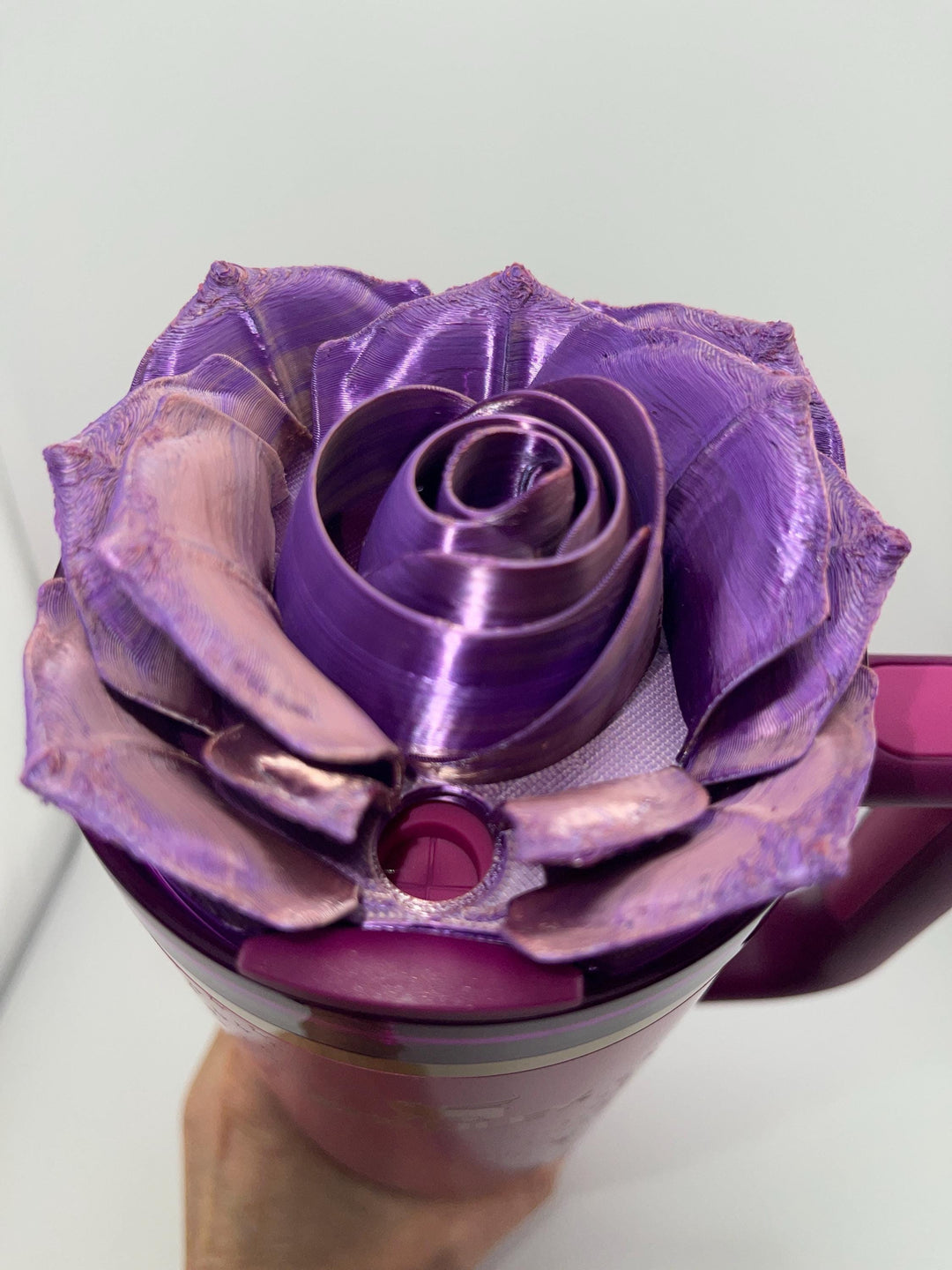 3D Rose Tumbler Topper that fit the new Superstar lids, Rose tumbler topper, 3D Decorative Lid