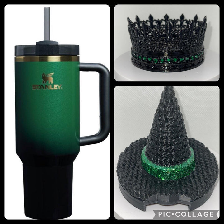 Wicked Witch Hat tumbler topper and spiderweb tumbler boot, Fits your Stanley Wicked Elphaba Halloween tumbler, unique gift, HOT SELLER