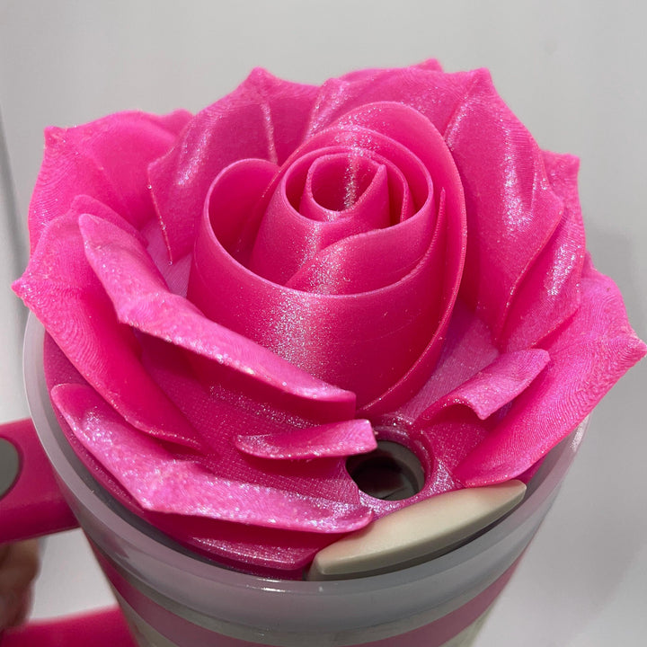 Good Witch Rhinestone Crown or Rose topper, or Fancy Rhinestone Crown Boot sized to fit your Stanley tumbler, unique gift, BEST SELLER