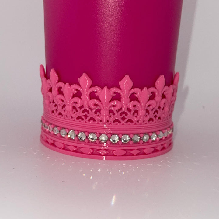 Good Witch Rhinestone Crown or Rose tumbler topper, Fits your Stanley Wicked Glinda tumbler, unique gift, HOT SELLER