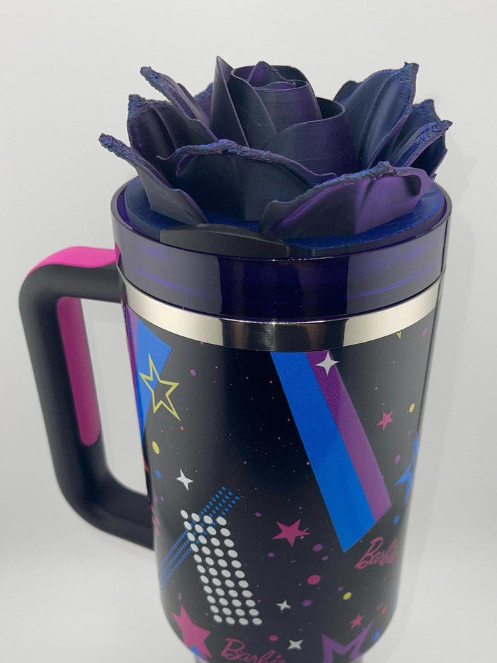 3D Rose Tumbler Topper that fit the new Rockers lids, Rose tumbler topper, 3D Decorative Lid