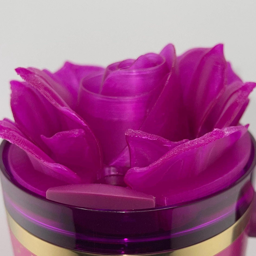 3D Rose Tumbler Topper that fit the new Superstar lids, Rose tumbler topper, 3D Decorative Lid