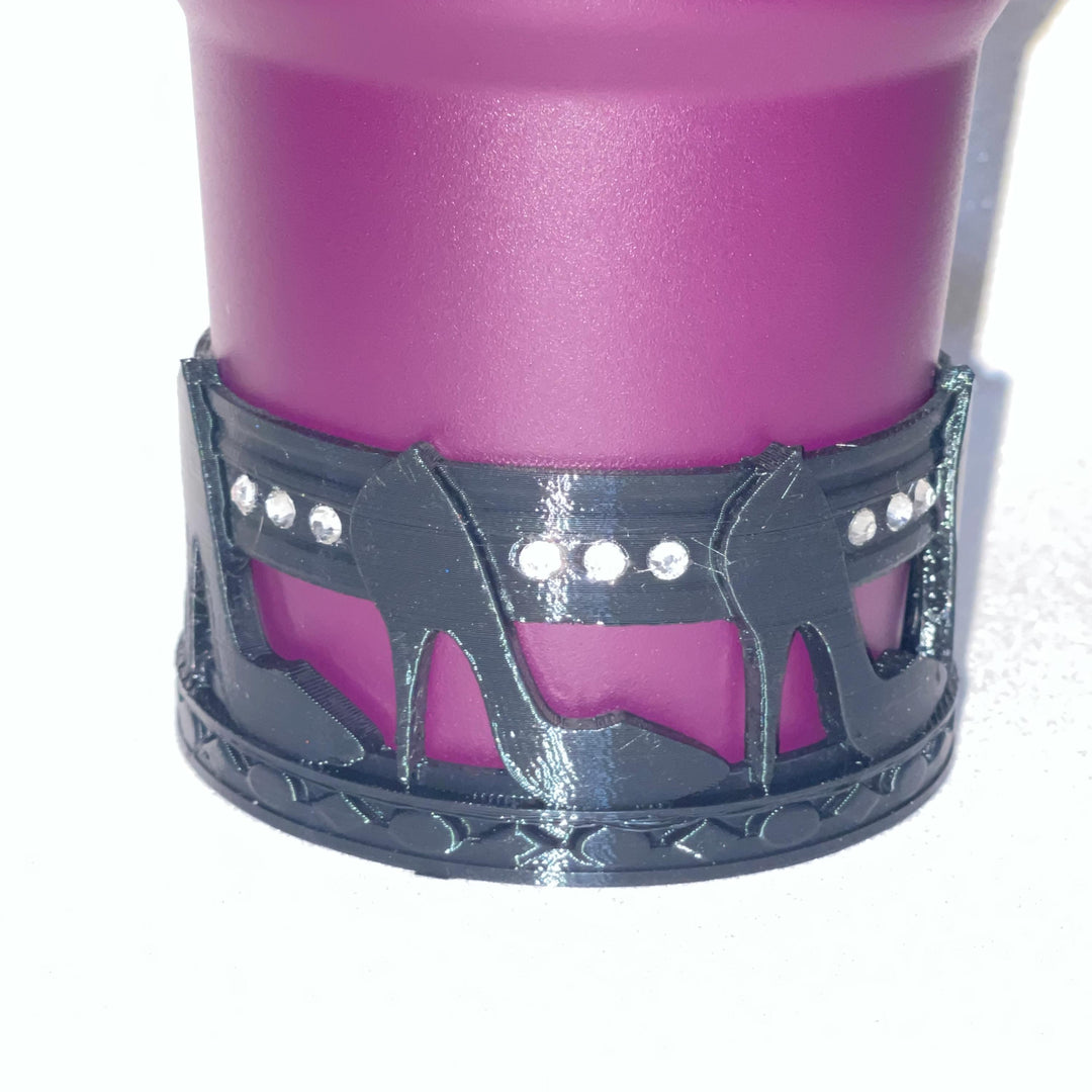 High Heel Rhinestone Tumbler Boot, Doll Tumbler, Fit's the Stan Tumblers, Protective Sleeve, HOT SELLER