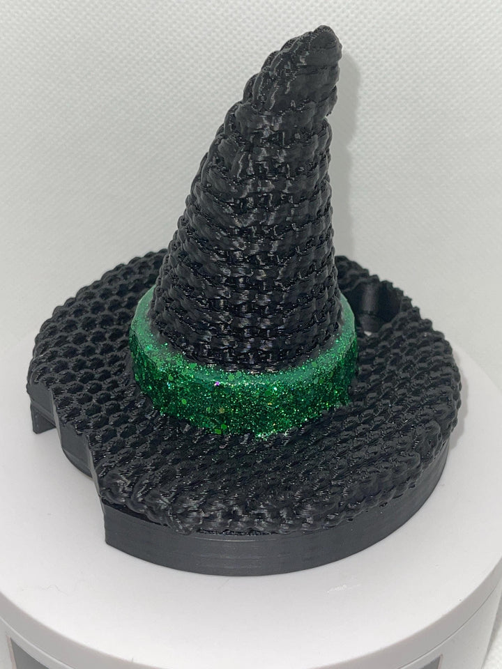 Witch hat tumbler topper, glitter green witch hat tumbler accessories for your Stanley tumbler