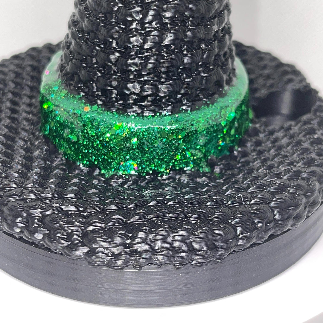 Witch hat tumbler topper, glitter green witch hat tumbler accessories for your Stanley tumbler