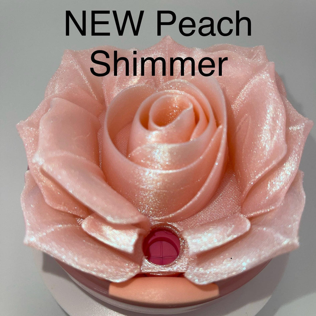 3D Rose Tumbler Topper that fit the new Peaches n Cream Tumbler lids, Rose tumbler topper, 3D Decorative Lid, BEST SELLER