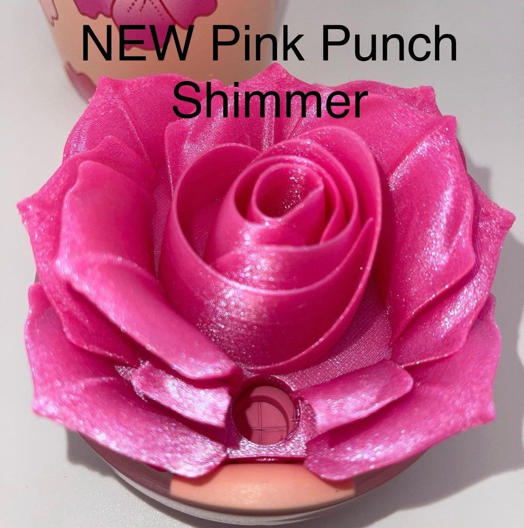 3D Rose Tumbler Topper that fit the new Peaches n Cream Tumbler lids, Rose tumbler topper, 3D Decorative Lid, BEST SELLER