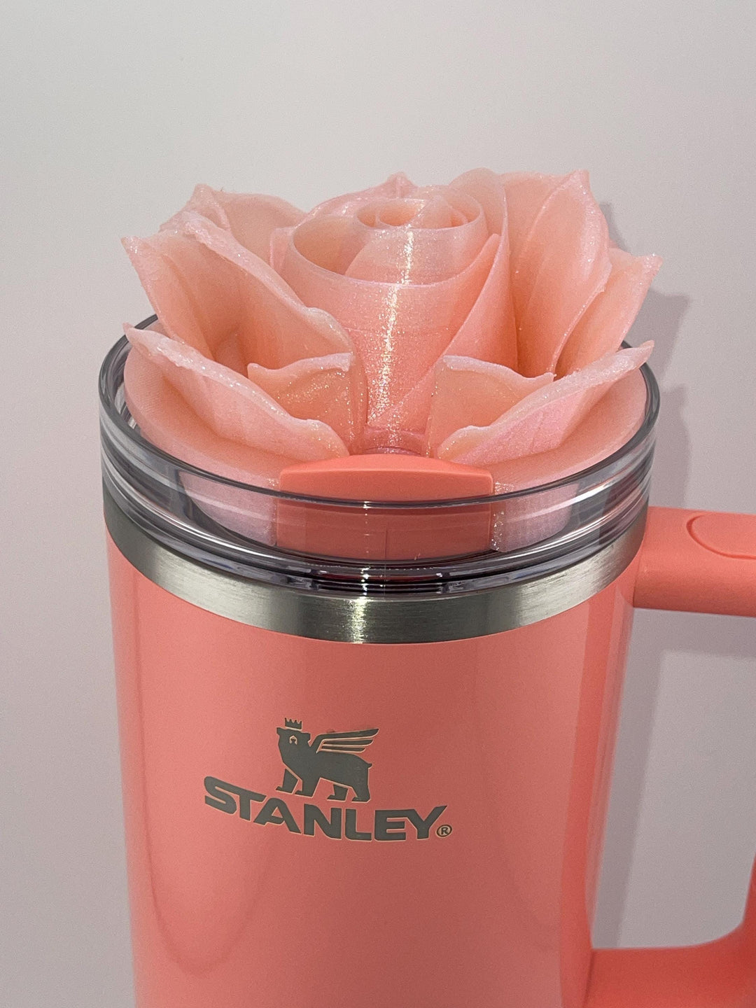 3D Rose Tumbler Topper that fit the new Coral Fixation Tumbler lids, Rose tumbler topper, 3D Decorative Lid, BEST SELLER