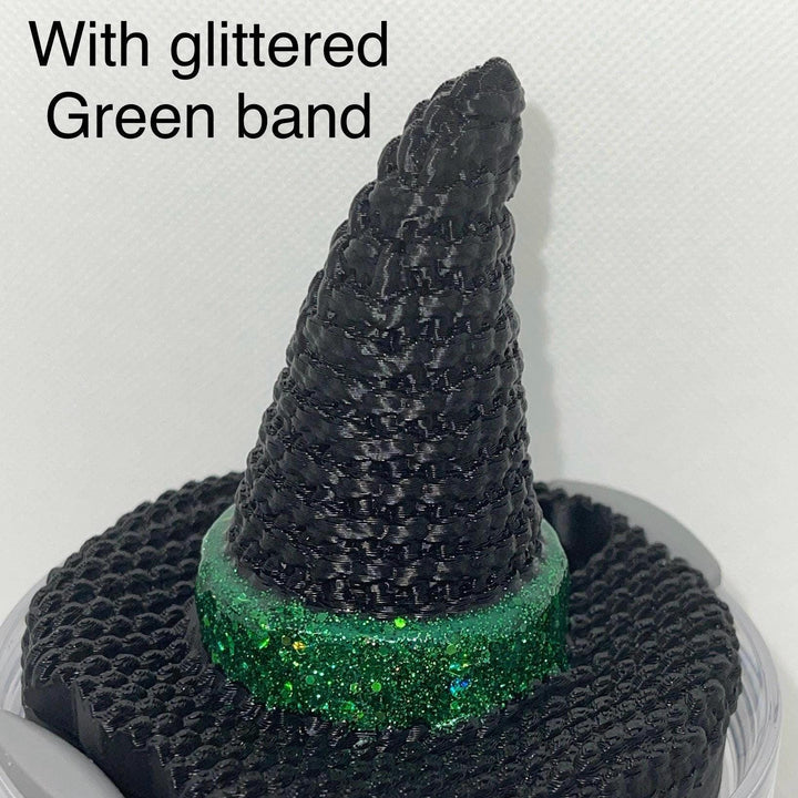 Witch hat tumbler topper, glitter green witch hat tumbler accessories for your Stanley tumbler