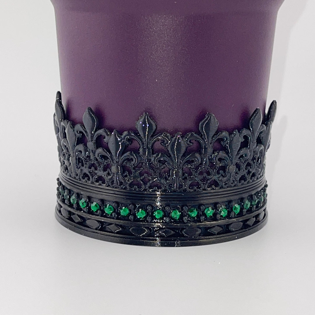 Wicked Witch Hat or Rhinestone Crown tumbler topper with spiderweb and rhinestone crown boot option Fits your Stanley Wicked Elphaba tumbler