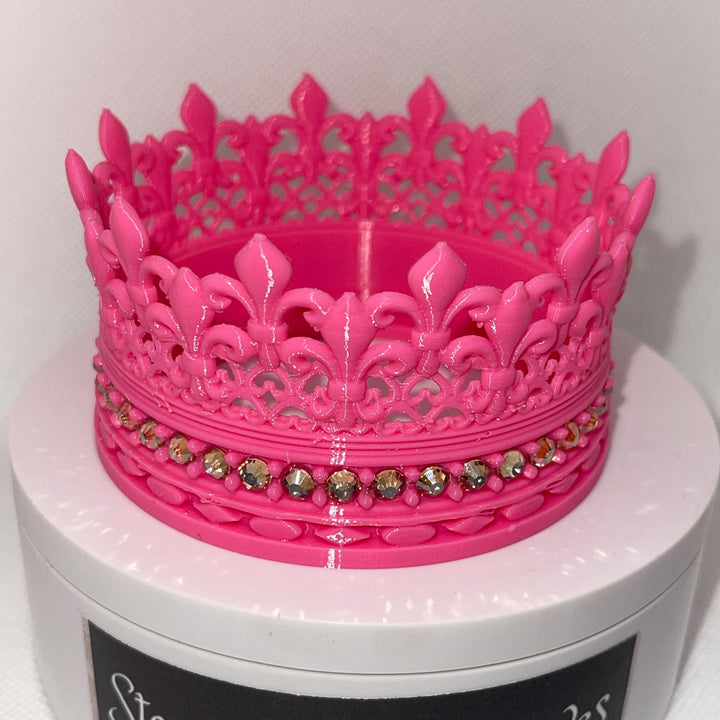 Good Witch Rhinestone Crown or Rose topper, or Fancy Rhinestone Crown Boot sized to fit your Stanley tumbler, unique gift, BEST SELLER