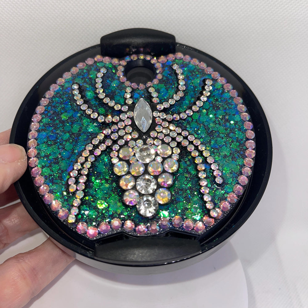 Halloween Rhinestone Spider 40 oz Stanl ey Topper, Bling, Rhinestones, decorative lid, unique gift LIMITED QUANTITY