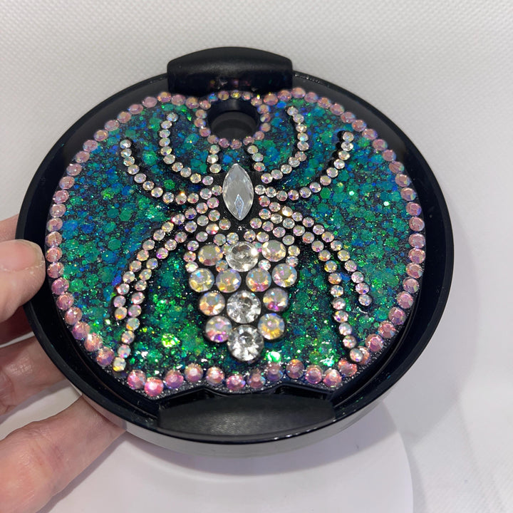 Halloween Rhinestone Spider 40 oz Stanl ey Topper, Bling, Rhinestones, decorative lid, unique gift LIMITED QUANTITY