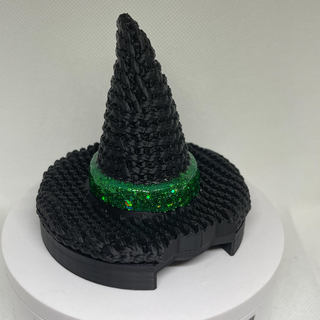 Witch hat tumbler topper, glitter green witch hat tumbler accessories for your Stanley tumbler