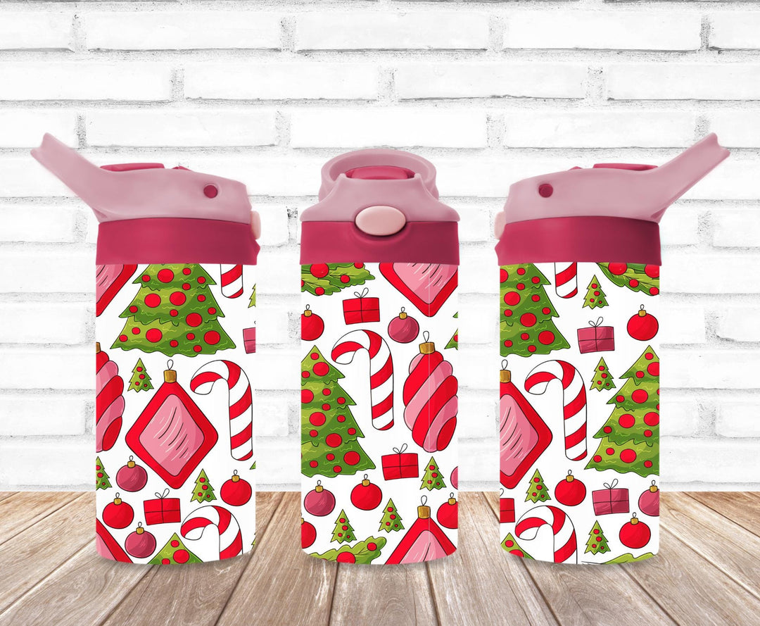 Christmas Santa Tumbler, Christmas Tree, Kids Water Bottle, Kids FlipTop Cup, Kids Sippy Cup, Back To School Cup, HOT SELLER!