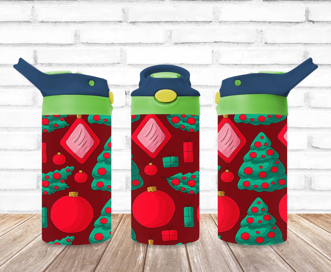 Christmas Santa Tumbler, Christmas Tree, Kids Water Bottle, Kids FlipTop Cup, Kids Sippy Cup, Back To School Cup, HOT SELLER!