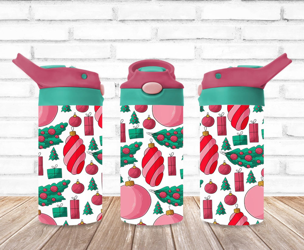 Christmas Santa Tumbler, Christmas Tree, Kids Water Bottle, Kids FlipTop Cup, Kids Sippy Cup, Back To School Cup, HOT SELLER!