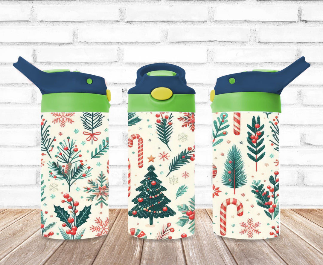 Christmas Santa Tumbler, Christmas Tree, Kids Water Bottle, Kids FlipTop Cup, Kids Sippy Cup, Back To School Cup, HOT SELLER!