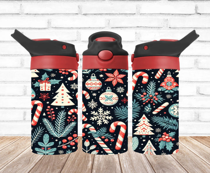 Christmas Santa Tumbler, Christmas Tree, Kids Water Bottle, Kids FlipTop Cup, Kids Sippy Cup, Back To School Cup, HOT SELLER!