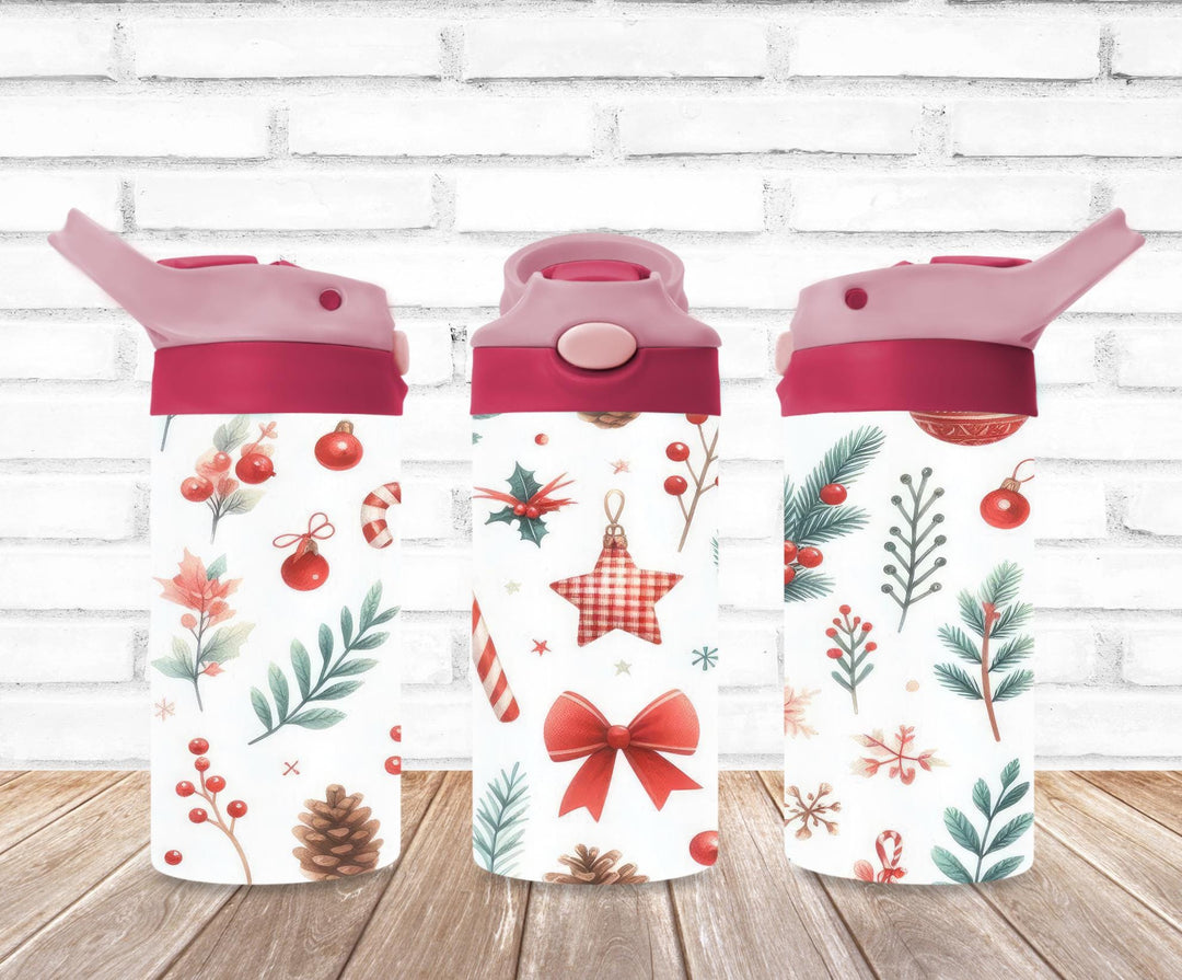 Christmas Santa Tumbler, Christmas Tree, Kids Water Bottle, Kids FlipTop Cup, Kids Sippy Cup, Back To School Cup, HOT SELLER!