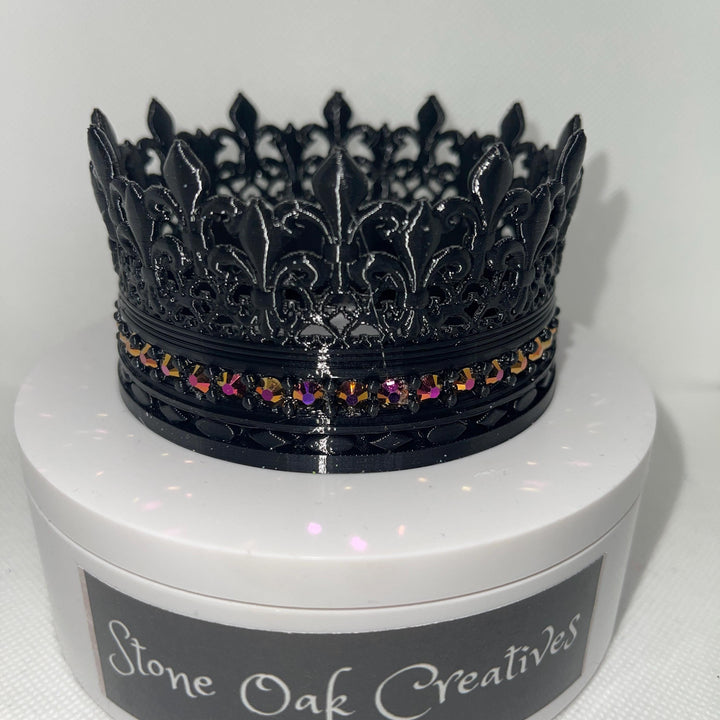 Black Rhinestone Queen Crown 3 Tumbler Boot, Tumbler Boot Sleeve, Princess Crown Boot, fits your Stanley Tumbler multiple colors BEST SELLER