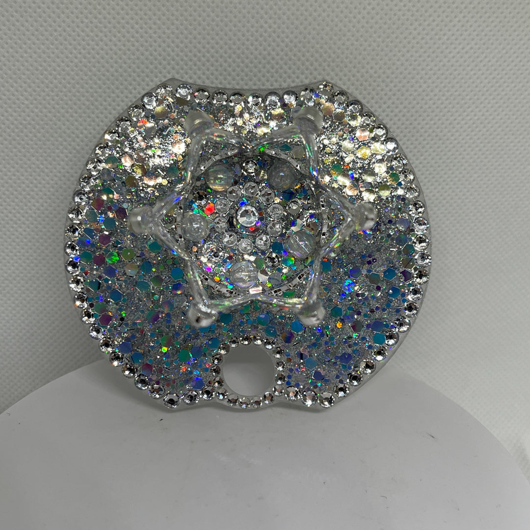 New Mini Bling Rhinestone Crown Topper, Diva Topper, Queen Topper, Rhinestone Tumbler Lid 3D decorative attachment unique gift