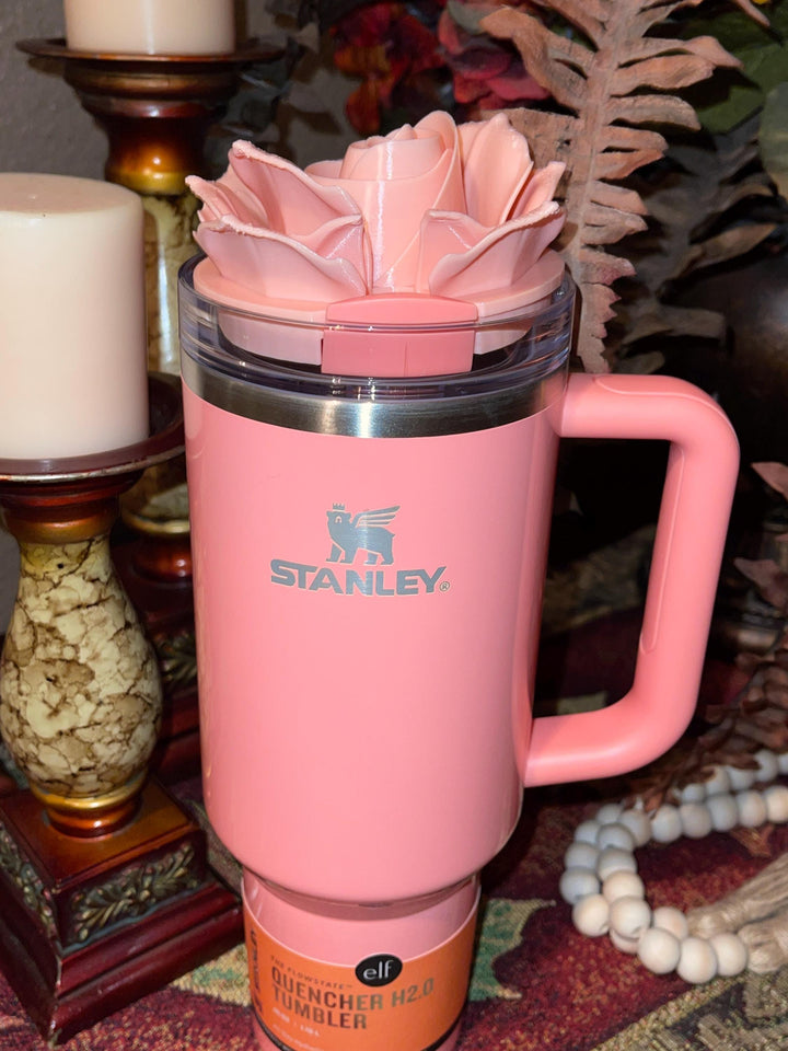 3D Rose Tumbler Topper that fit the new Coral Fixation Tumbler lids, Rose tumbler topper, 3D Decorative Lid, BEST SELLER