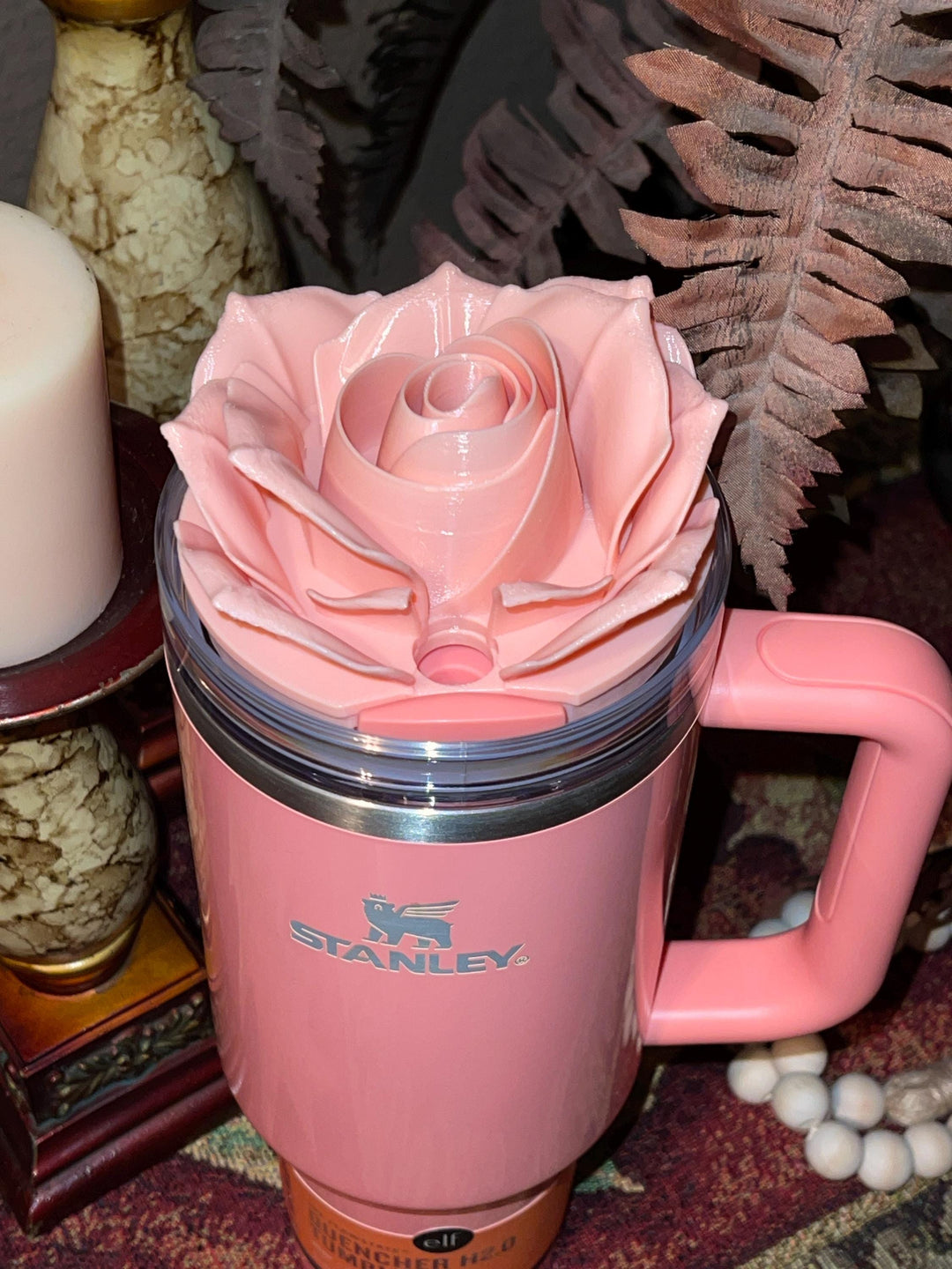 3D Rose Tumbler Topper that fit the new Coral Fixation Tumbler lids, Rose tumbler topper, 3D Decorative Lid, BEST SELLER