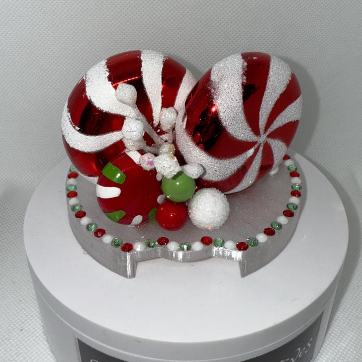 Whimsical Christmas Candy Topper, Merry Christmas Tumbler Topper 3D Decorative Lid, fits your Stanley tumbler lid, unique Christmas gift
