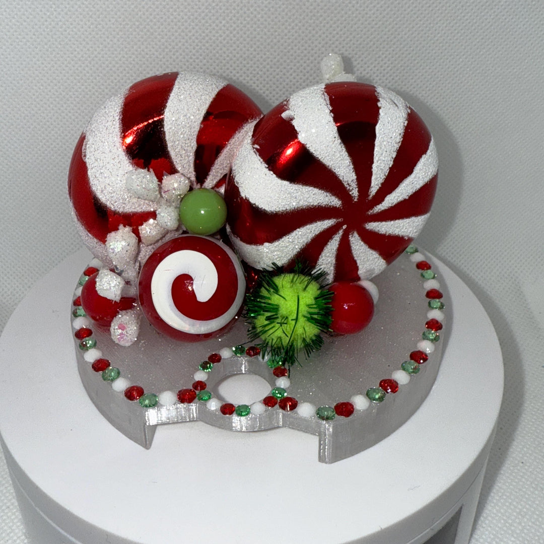 Whimsical Christmas Candy Topper, Merry Christmas Tumbler Topper 3D Decorative Lid, fits your Stanley tumbler lid, unique Christmas gift
