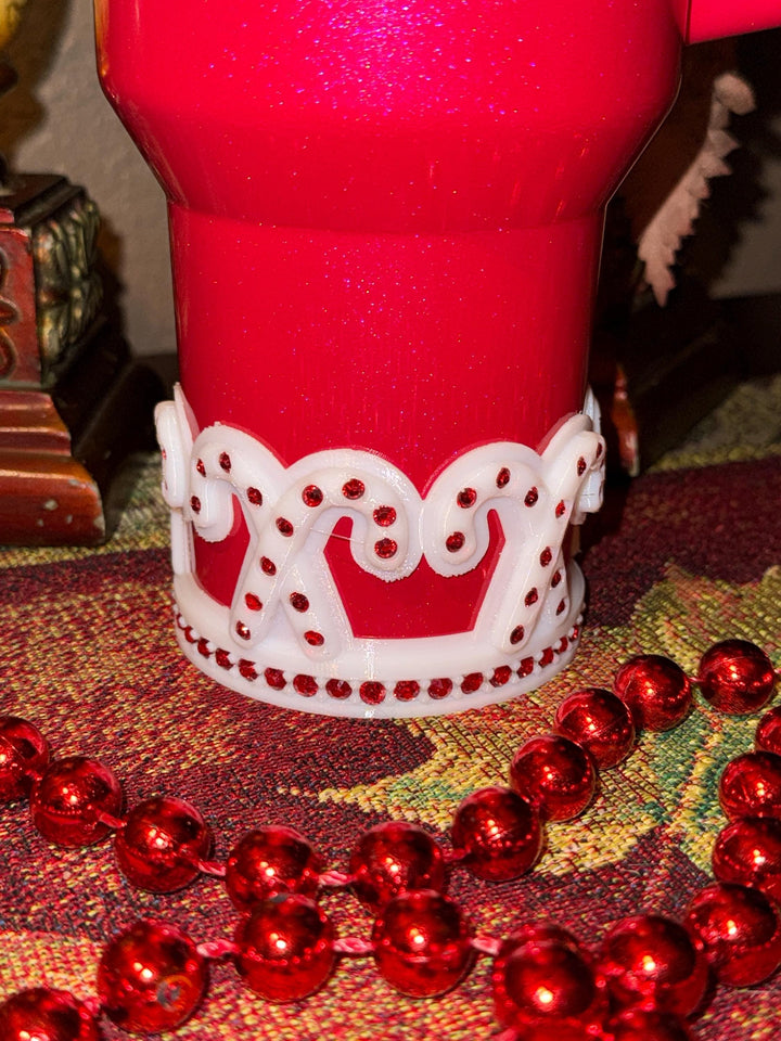 Candy Cane Peppermint Christmas Candy Tumbler Topper, 3D Decorative Lid, fits your Stanley tumbler lid, unique Christmas gift