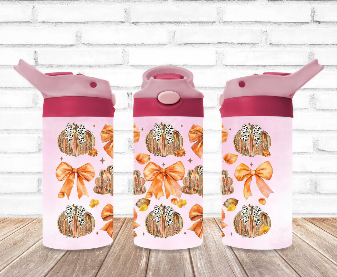 Thanksgiving Turkey Autumn Fall Kids Tumbler, Kids Water Bottle, Kids FlipTop Cup, Kids Sippy Cup, Back To School Cup, HOT SELLER!