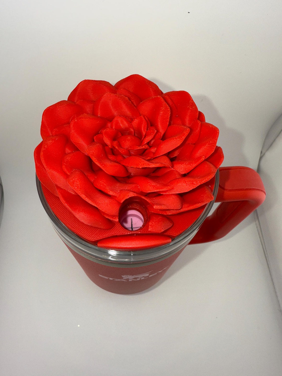 3D Peony Tumbler Topper that fit the Stanley lids, Flower tumbler topper, 3D Decorative Lid, Red Pink White Yellow Lavender
