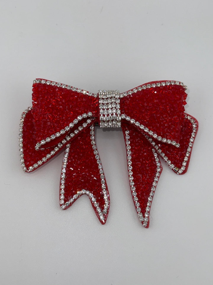 Red Rhinestone Bow Tumbler Topper, Rhinestone lid, fits Stanley lids, Rhinestones, decorative lid, unique gift, Limited Quantity