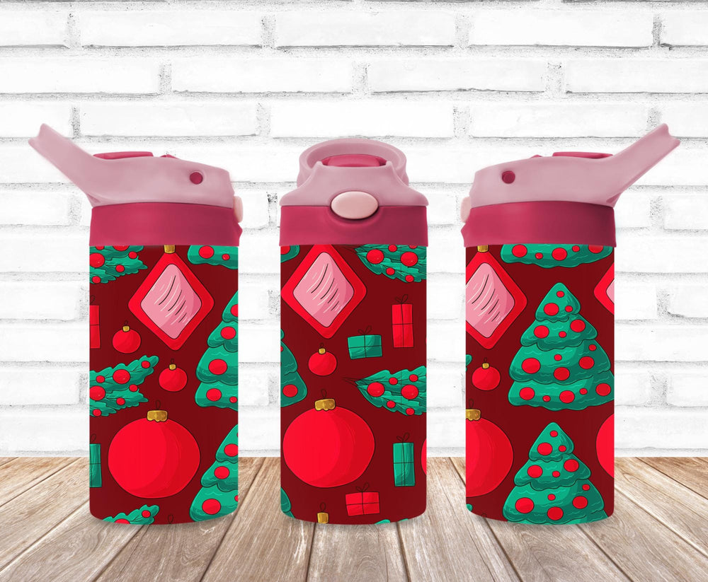 Christmas Santa Tumbler, Christmas Tree, Kids Water Bottle, Kids FlipTop Cup, Kids Sippy Cup, Back To School Cup, HOT SELLER!