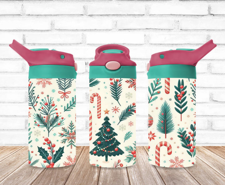 Christmas Santa Tumbler, Christmas Tree, Kids Water Bottle, Kids FlipTop Cup, Kids Sippy Cup, Back To School Cup, HOT SELLER!