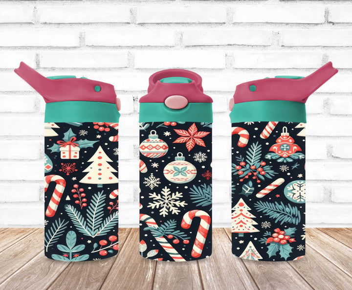 Christmas Santa Tumbler, Christmas Tree, Kids Water Bottle, Kids FlipTop Cup, Kids Sippy Cup, Back To School Cup, HOT SELLER!